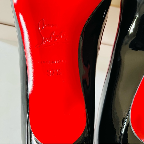 Christian Louboutin black red patent kitten heels - Picture 11 of 16